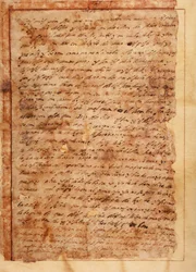 manuskript. Brev nr. 7 til munkene i Beas de Segura. Papir. 18 november 1585.