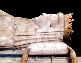 Margaret I af Danmark - Løgnende dronning Margarita Iere af Danmark (1353-1412). Kor fra Roskilde Domkirke, Danmark