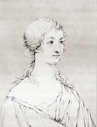Marie-Madeleine Pioche de La Vergne, comtesse de La Fayette, ca. 1634 – 1693, fra The Historic Gallery of Portraits and Paintings, udgivet i 1808.