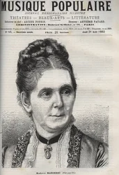 Mathilde Marchesi (1821-1913) tysk mezzosopran - indgravering i "" Populærmusik""" berømt ugeavis - 1882