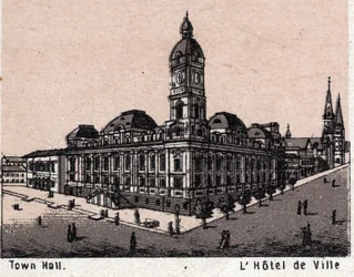 Melbourne, Australien: udsigt over rådhuset. i "" Verden illustrerer 168 visninger"" Udateret (slutningen af det 19. århundrede)