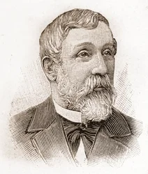 Medlemmer af Academie Francaise i 1895: portræt af Alfred Mezieres (1826-1915), litteraturhistoriker, fransk politiker og essayist.