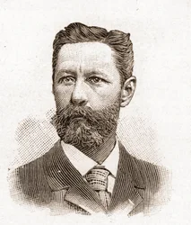 Medlemmer af Academy Francaise i 1895: portræt af Eugene-Melchior (Eugene Melchior) de Vogue (1848-1910), fransk forfatter.