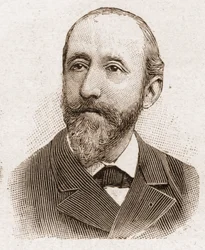 Medlemmer af Academy Francaise i 1895: portræt af Jules Claretie (1840-1913), fransk romanforfatter, dramatiker og kritiker.