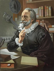 Miguel de Cervantes, spansk forfatter (1547 - 1616) efter berømte mænd og kvinder. Barcelona 1877.