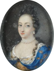 Miniature af dronning Ulrika Eleonora den ældre af Sverige, ca. 1680 (gouache på pergament)