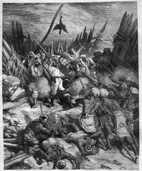 Mission til Senegal af Gustave Borgnis Desbordes (General Borgnis-Desbordes) (1839-1900), fransk militær. Indgravering af Castelli i "" journal des voyages"" 1881