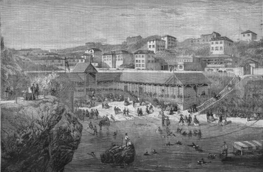 Morgen ved havets bade i Biarritz i 1867.