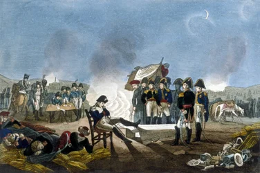 Napoleon I Bonaparte sover i bivuakken på tærsklen til slaget ved Austerlitz den 1. december 1805.