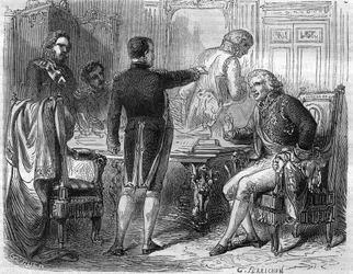 Napoleon I med Jean Etienne Marie Portalis i 1811. Fransk jurist og politiker (1746 til 1807).