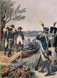 Napoleon og Massena på Lobau Island