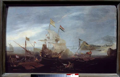 Søslag Anonymt maleri fra det 17. århundrede. Toulouse, Musee des Beaux Arts