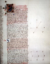 Side af et manuskript af ""The Elements of Geometry"" af Euclid, matematiker fra det 3. århundrede f.Kr. ¿