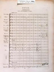 Side med partitur af Moses i Egypten af Gioacchino Rossini