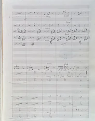 Side med noderne til Waverley opus 1, ouverture af Hector Berlioz
