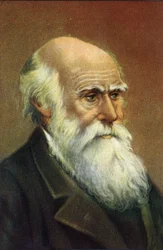 Fotografisk portræt af Charles Darwin (1809 - 1882), engelsk naturforsker.