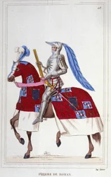 Pierre, Viscount de Rohan, Sire de Gie (1451-1513). Marskal af Frankrig. Stik af 1830.