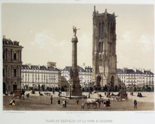Place du Chatelet og Saint-Jacques Tower