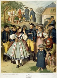 Populært bal i Bøhmen omkring 1870
