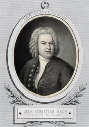 Portræt i medaljon af Jean Sebastien Bach (Johann Sebastian Bach