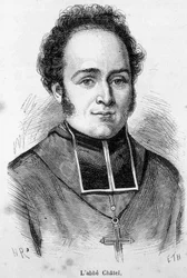 Portræt af Abbe Ferdinand Francois Chatel (1795-1857), grundlæggeren af den franske kirke på tidspunktet for julirevolutionen.