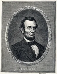Portræt af Abraham Lincoln (1809¿1865), præsident for USA