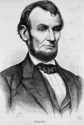 Portræt af Abraham Lincoln (1809 - 1865) USA