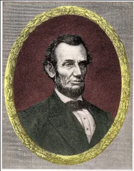 Portræt af Abraham Lincoln (1809 - 1865) USA