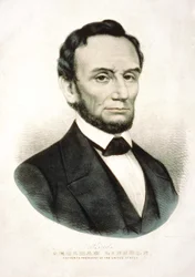 Portræt af Abraham Lincoln. Amerikansk statsmand (1809 til 1865).