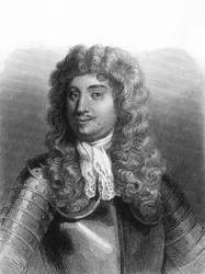 Portræt af Abraham, Marquis Duquesne (1610 - 1688), fransk sømand - i "Histoire des Français"" af Lavallée, stik, sd.