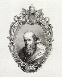 Portræt af Alessandro Farnese, Paul III (1468 - 1549) pave fra 1534 til 1549.