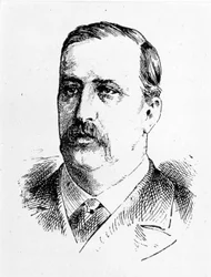 Portræt af Alexander Borodine (1833 - 1887), russisk komponist.