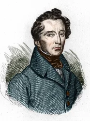 Portræt af Alphonse de Lamartine (1790 - 1869) fransk digter.