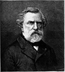 Portræt af Ambroise Thomas (1811-1896), fransk komponist. Indgravering i "" Le Monde Illustré"" nr. 1308 af 22. april 1882.