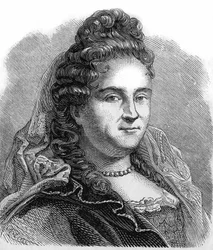 Portræt af Anne Lefebvre, Mme Dacier. Fransk Erudite (1647 til 1720).