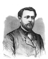 Portræt af Arthur Chervin (1850-1921), grundlægger og direktør for Institut des Begues i Paris. Indgravering i ""Det illustere univers""