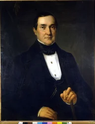 Portræt af Bartolomeo Merelli (1793-1879), første direktør for Scala. Anonymt maleri fra det 19. århundrede.