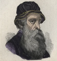 Portræt af Benvenuto Cellini, den italienske renæssance billedhugger, guldsmed, billedhugger og forfatter 1500-1571