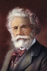 Portræt af Camille Flammarion, fransk astronom og videnskabsjournalist.