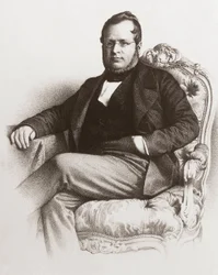 Portræt af Camillo Benso greve af Cavour (1810 - 1861) - Portræt af Camillo Benso, jarl af Cavour (1810-1861).