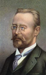 Portræt af Carl Auer, baron von Welsbach, østrigsk kemiker og industrialist,