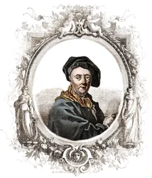Portræt af Carle Van Loo (1705-1765) fransk maler.