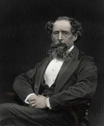 Portræt af Charles Dickens (1812-1870), engelsk forfatter.