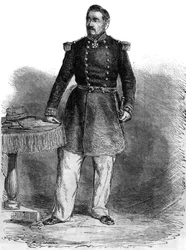 Portræt af Charles Guillaume Marie Appollinaire Antoine Fætter Montauban, Comte of Palikao (1796-1878) - engelsk general og statsmand - gravering