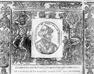 Portræt af Charles IV Le Bel, konge af Frankrig fra 1322 til 1328.