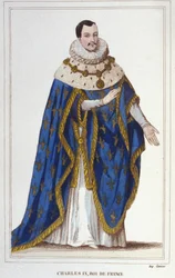 Portræt af Charles IX (1550 - 1574), konge af Frankrig.