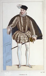 Portræt af Charles IX (1550 - 1574), konge af Frankrig.