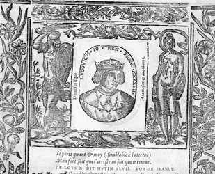 Portræt af Charles X Le Hutin, konge af Frankrig fra 1314 til 1316.