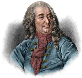 Portræt af Christian von Wolff eller Christian von Wolf Tysk jurist, matematiker og filosof (1679-1754). Gravering.