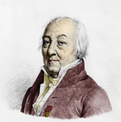 Portræt af Claude Louis, Grev Berthollet (1748 - 1822), fransk kemiker. gravering af 1820.